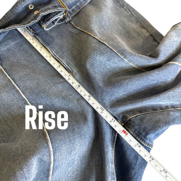 Rue + Y2K 90s style flare leg front seam denim jeans womens 14 rue 21 plus size - Picture 8 of 10
